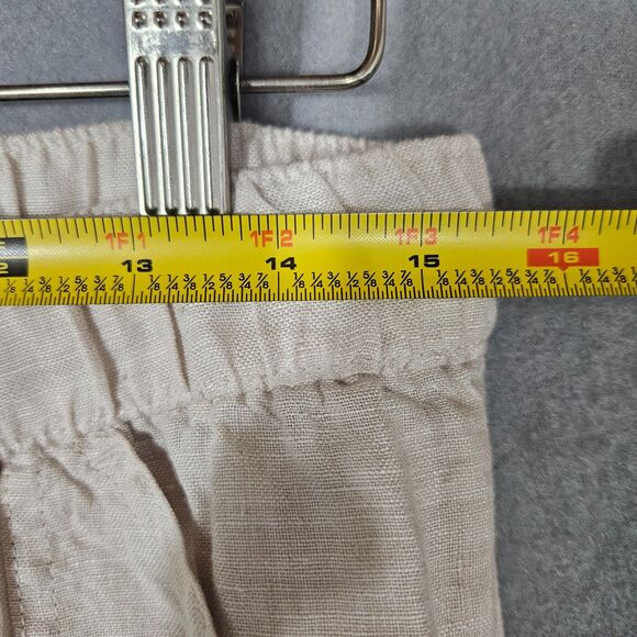 Nicloe Miller Linen Cargo Joggers Size Large European Flax Pull On Pants - Picture 4 of 6